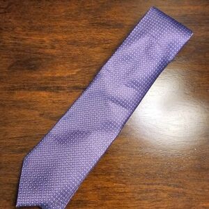 Calvin Klein Purple Geometric Silk Tie